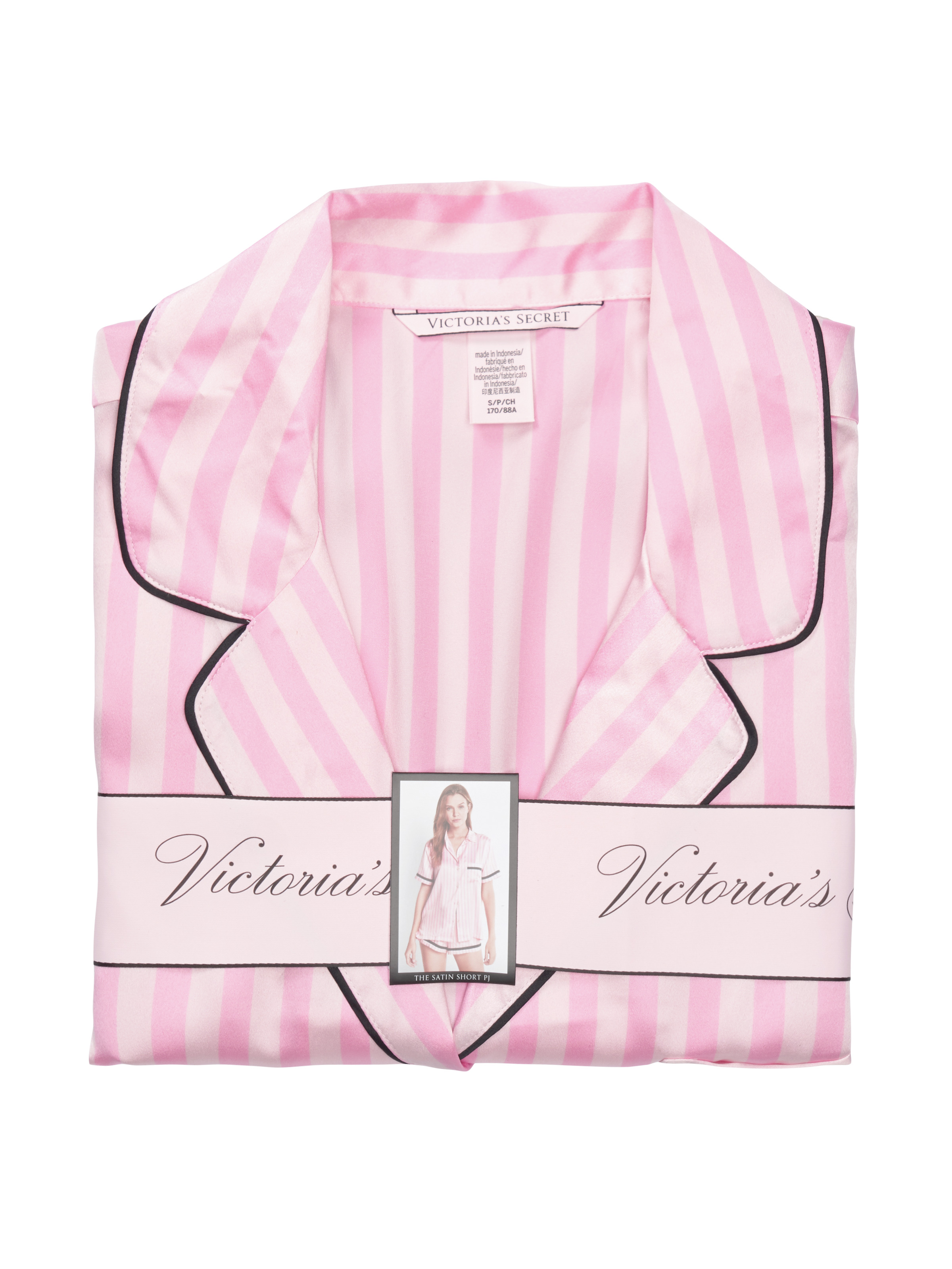 Pijama Con Pantalón Corto De Satén, Iconic Stripe, large