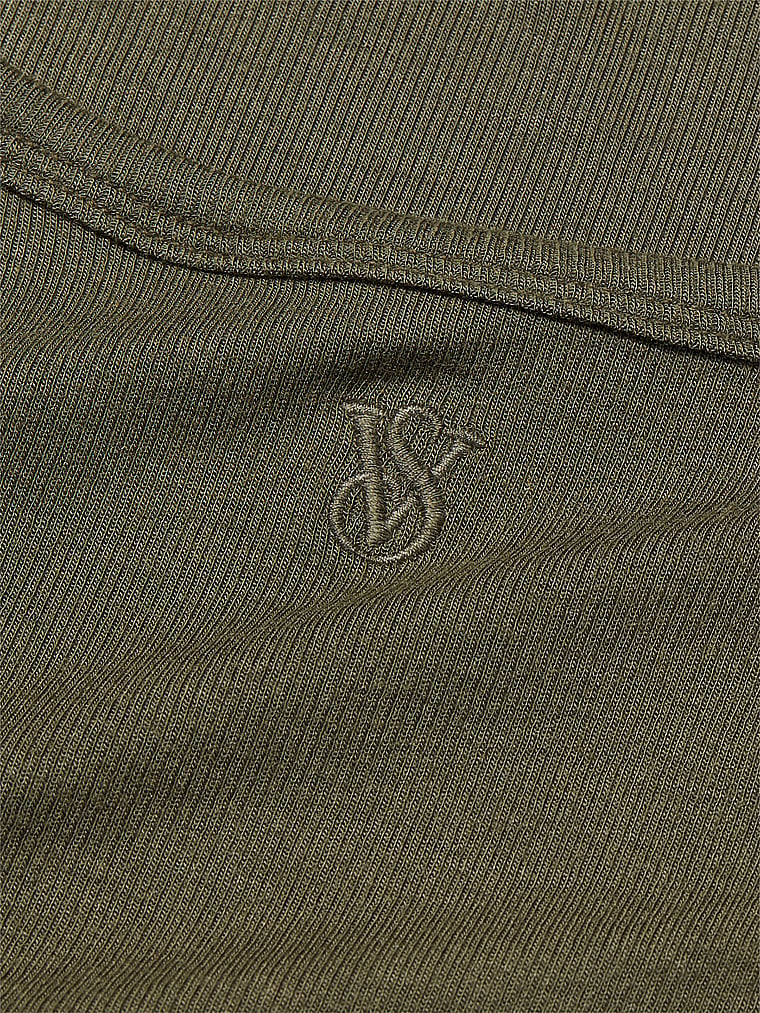 Juego De Top Y Pantalón De Canalé De Modal, Casual Olive, large