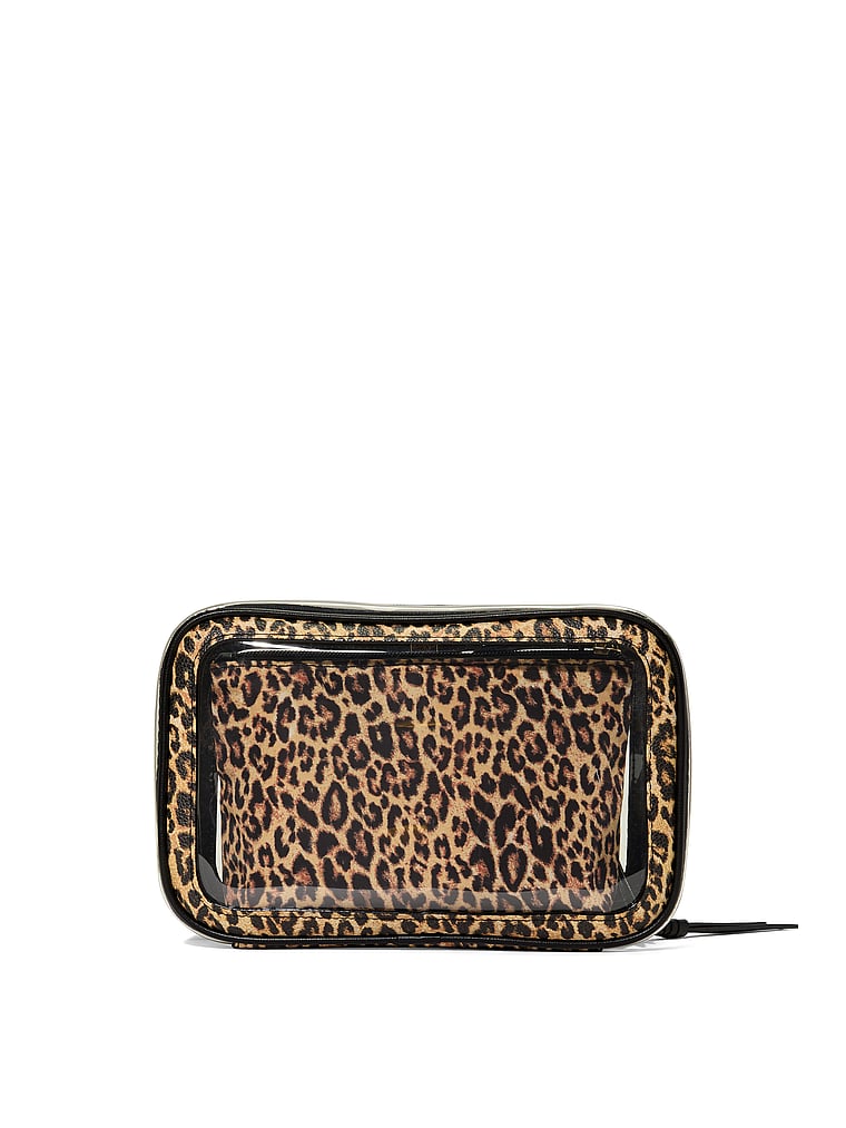 3-piece Makeup Bag Set, Leopard, large