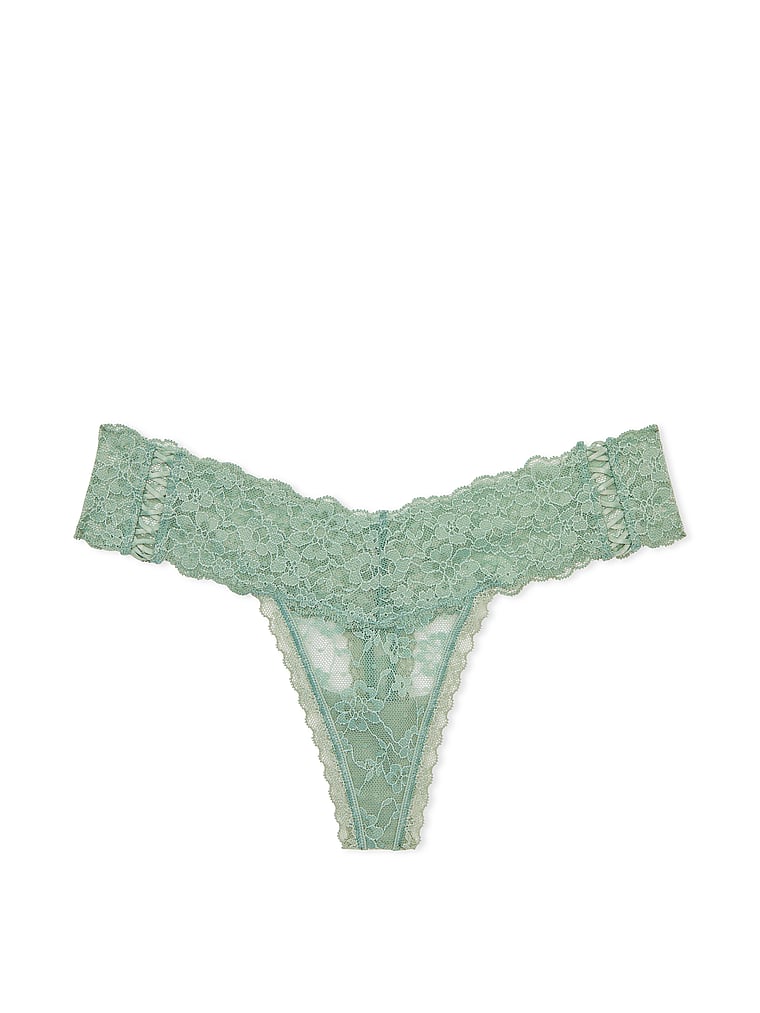 Tanga De Encaje Con Lazos Laterales, Seasalt Green, large